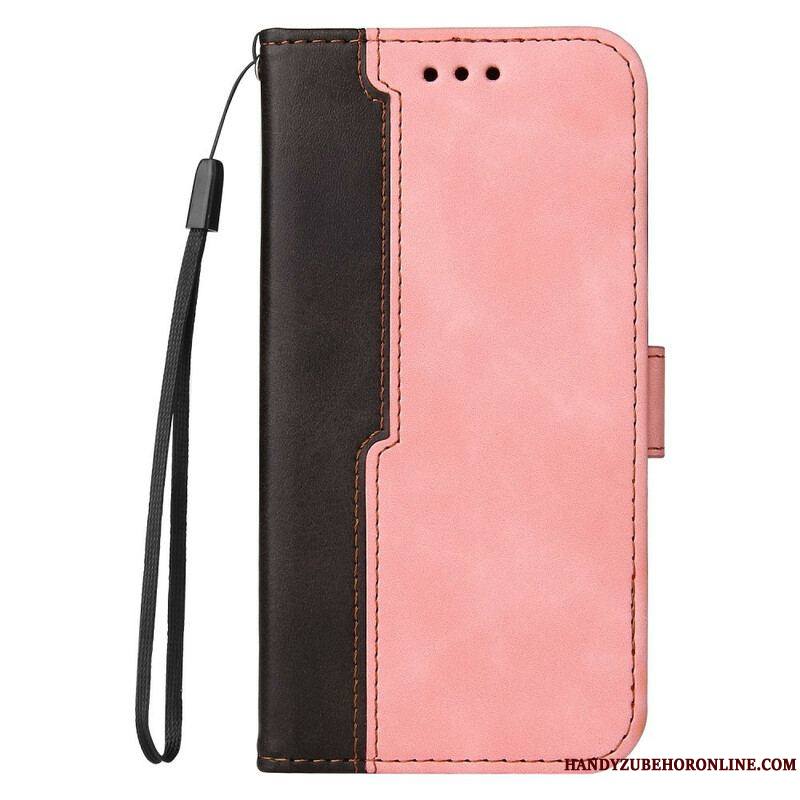 Housse iPhone 13 Pro Simili Cuir Bicolore