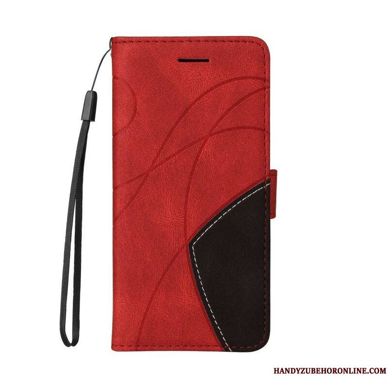 Housse iPhone 13 Pro Simili Cuir Bicolore Signature