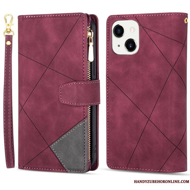 Housse iPhone 14 Géométrie à Lanière