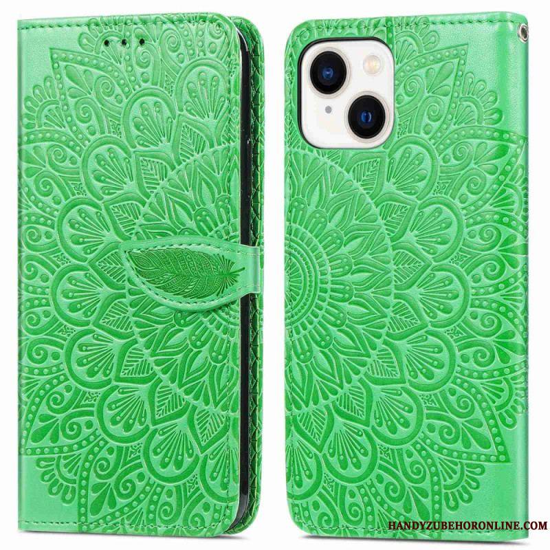 Housse iPhone 14 Plus Feuilles Tribales