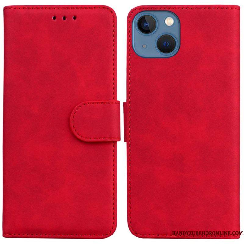 Housse iPhone 14 Plus Style Cuir Couture