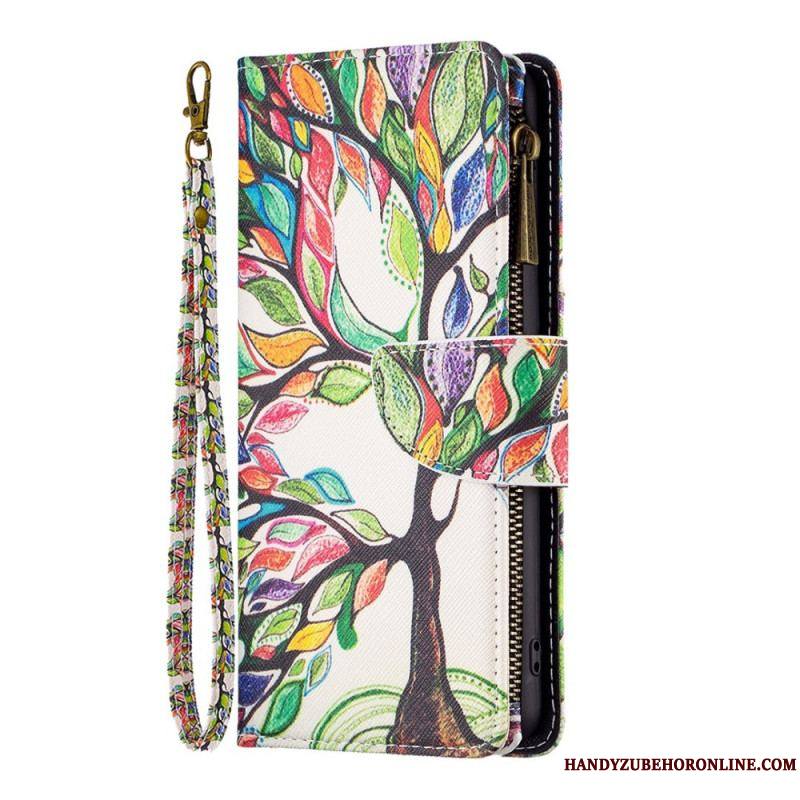 Housse iPhone 14 Pro Max Poche Zippée Arbre