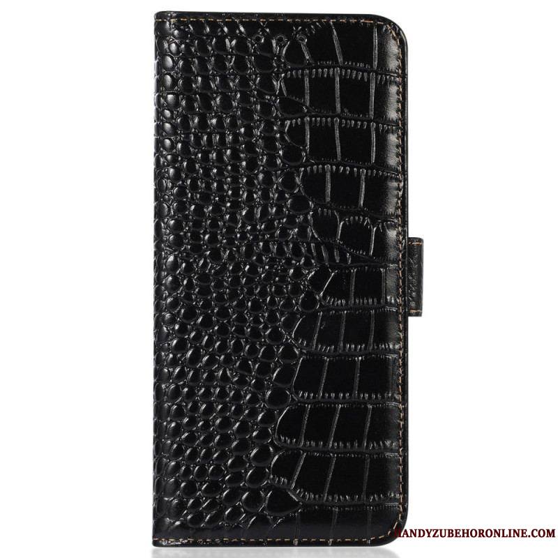 Housse iPhone 14 Pro Max Style Crocodile RFID