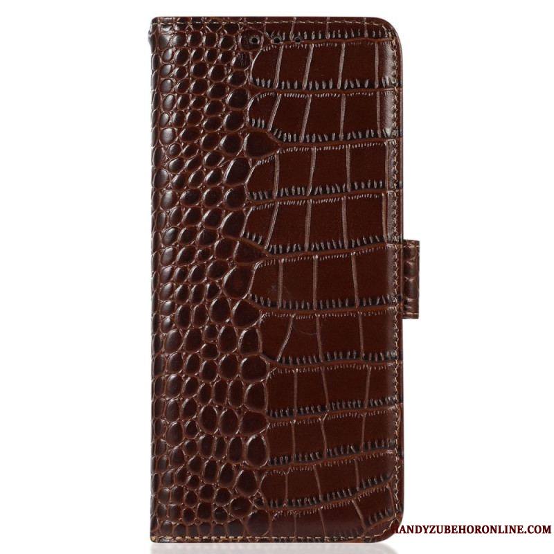 Housse iPhone 14 Pro Max Style Crocodile RFID