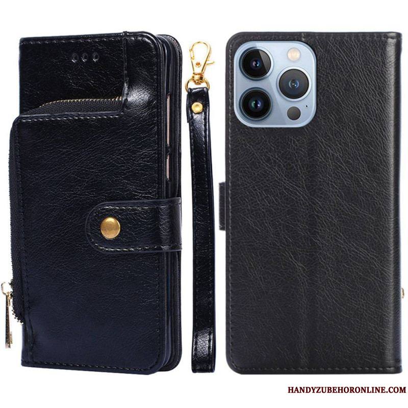 Housse iPhone 14 Pro Porte-Monnaie Zippé