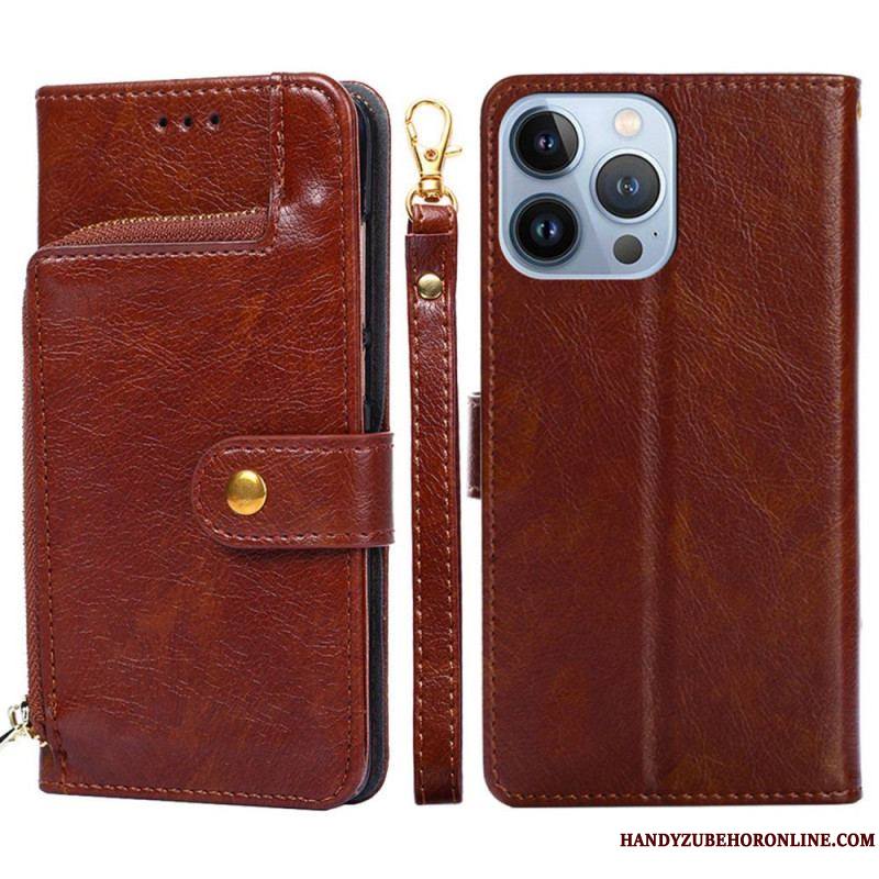 Housse iPhone 14 Pro Porte-Monnaie Zippé