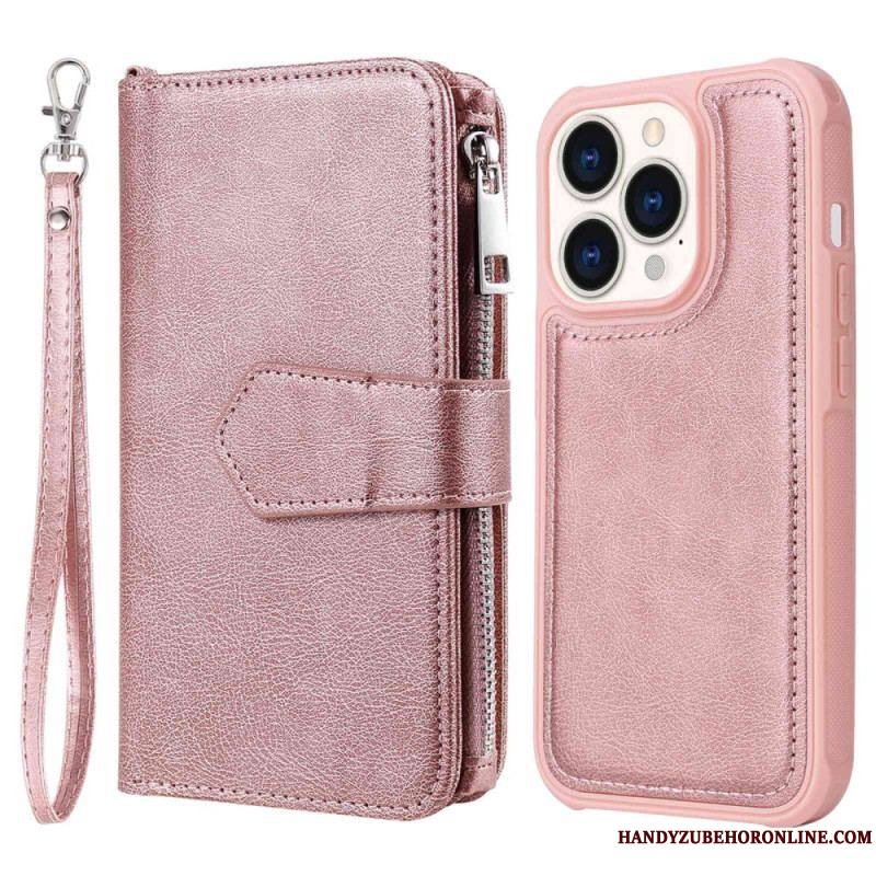 Housse iPhone 14 Pro Portefeuille avec Coque Détachable