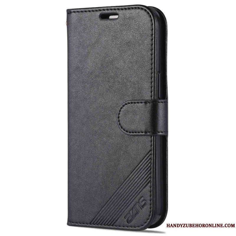 Housse iPhone 14 Style Cuir AZNS