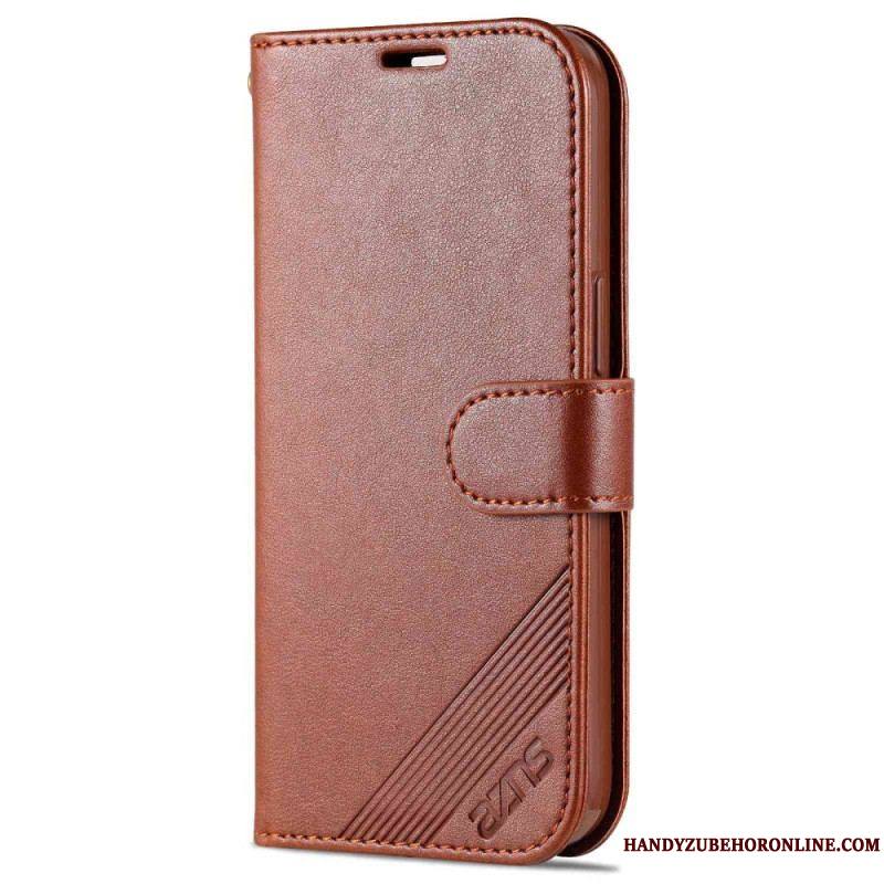 Housse iPhone 14 Style Cuir AZNS