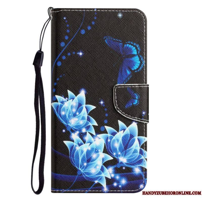 Housse iPhone 15 Déclinaison Florale à Lanière