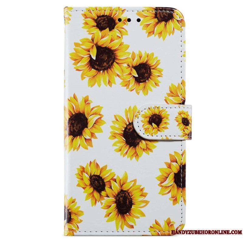 Housse iPhone 15 Plus Des Fleurs à Lanière