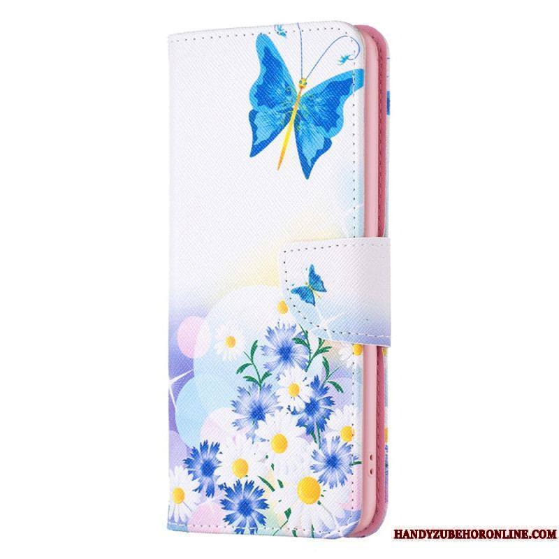 Housse iPhone 15 Plus Papillons Aquarelle