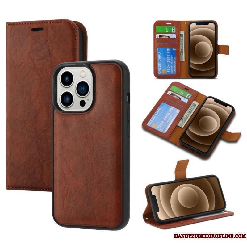 Housse iPhone 15 Plus Style Vintage avec Coque Détachable