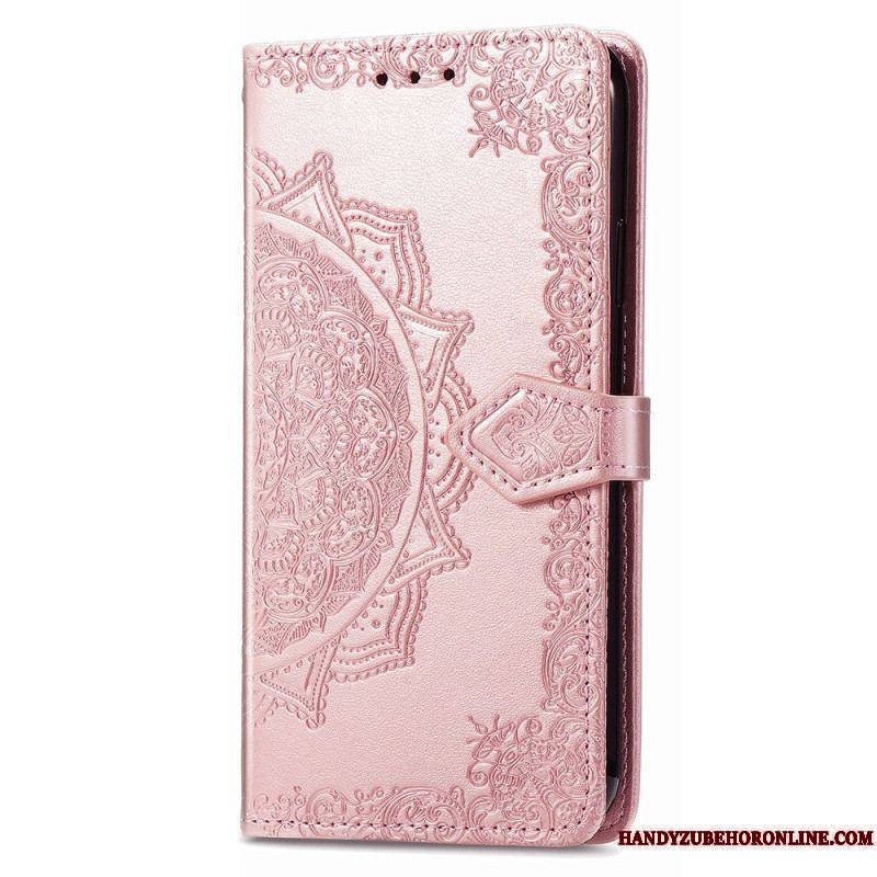 Housse iPhone 15 Pro Max Mandala Baroque à Lanière