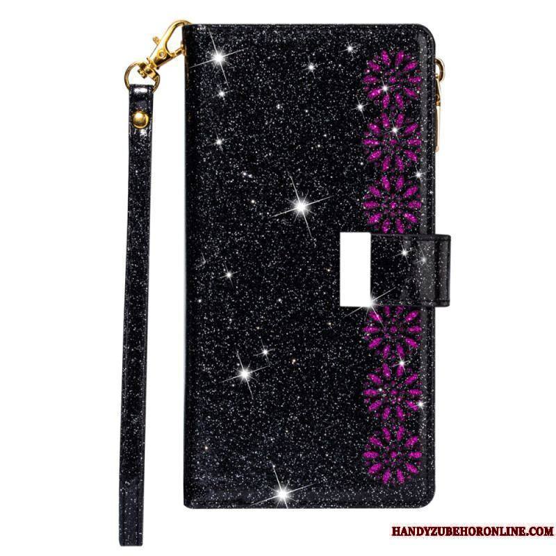 Housse iPhone 15 Pro Max Paillettes avec Porte-Monnaie