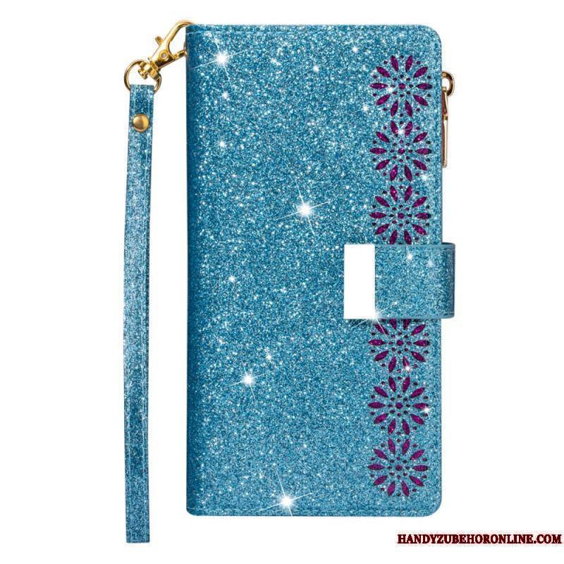 Housse iPhone 15 Pro Max Paillettes avec Porte-Monnaie