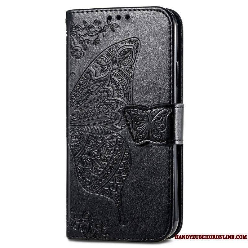 Housse iPhone 15 Pro Max Papillon Baroque à Lanière