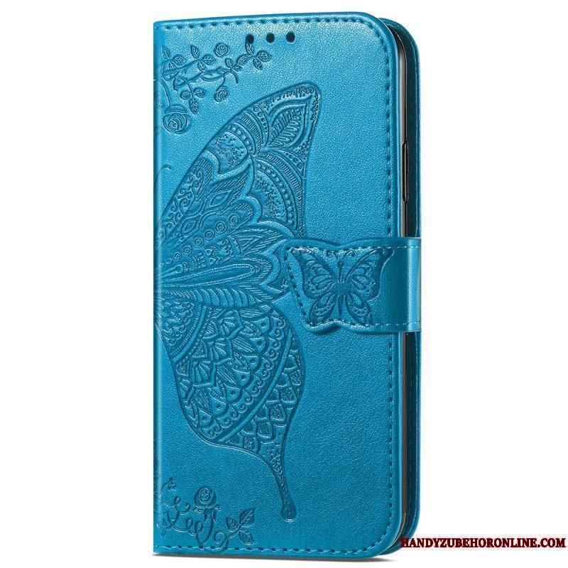 Housse iPhone 15 Pro Max Papillon Baroque à Lanière