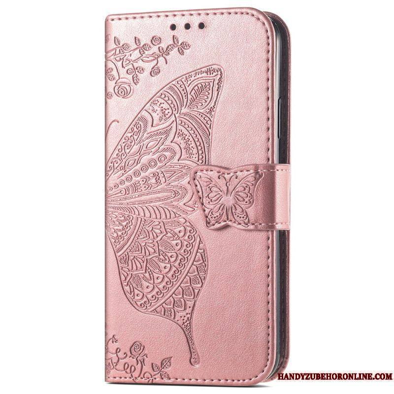 Housse iPhone 15 Pro Max Papillon Baroque à Lanière