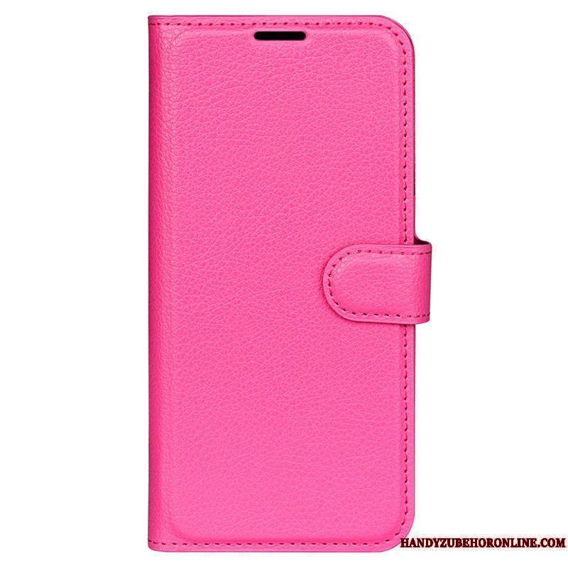 Housse iPhone 15 Pro Max Simili Cuir Litchi Classique