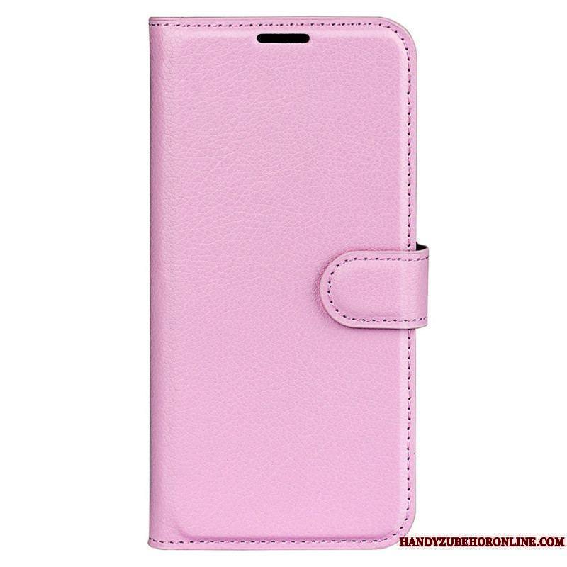 Housse iPhone 15 Pro Max Simili Cuir Litchi Classique