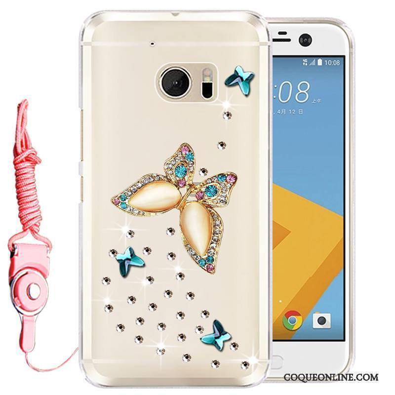 Htc 10 Coque Étui Téléphone Portable Protection De Téléphone Rose Strass