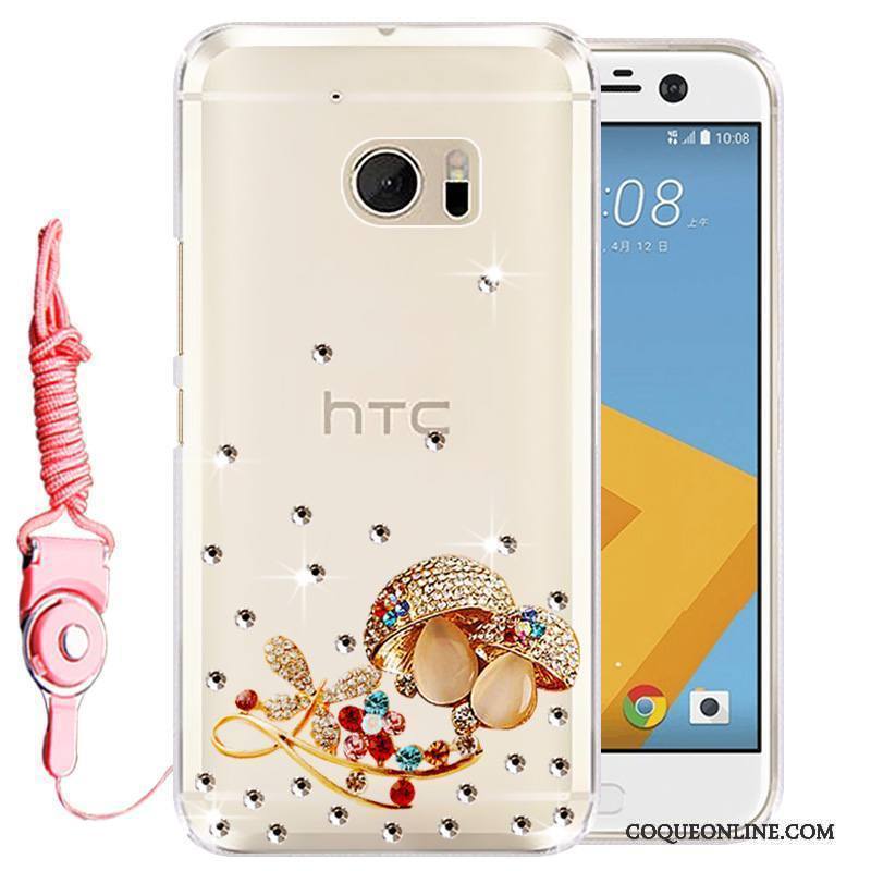 Htc 10 Coque Étui Téléphone Portable Protection De Téléphone Rose Strass