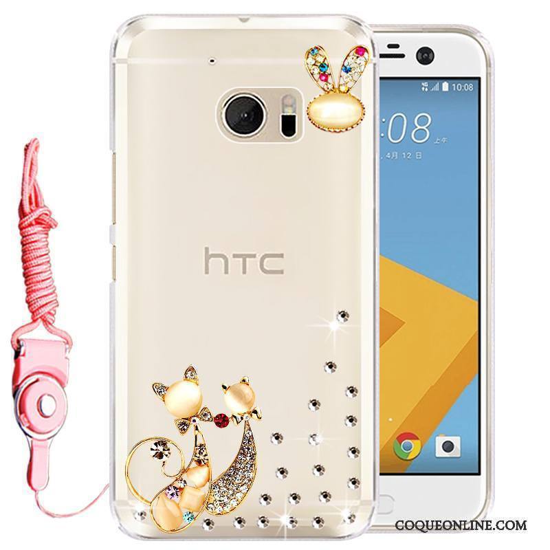 Htc 10 Coque Étui Téléphone Portable Protection De Téléphone Rose Strass