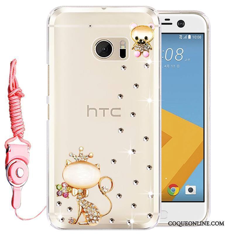 Htc 10 Coque Étui Téléphone Portable Protection De Téléphone Rose Strass