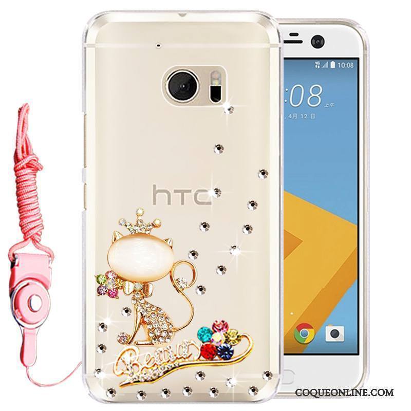 Htc 10 Coque Étui Téléphone Portable Protection De Téléphone Rose Strass