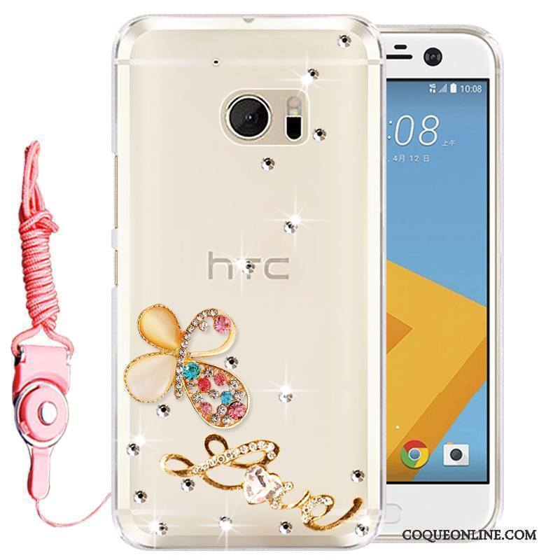 Htc 10 Coque Étui Téléphone Portable Protection De Téléphone Rose Strass