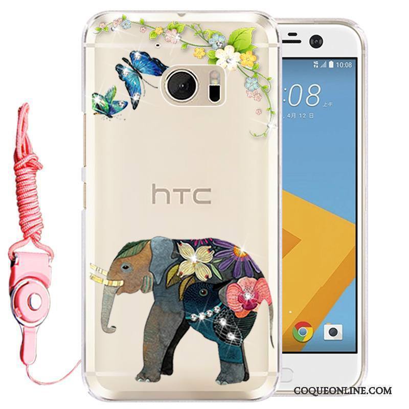 Htc 10 Coque Étui Téléphone Portable Protection De Téléphone Rose Strass