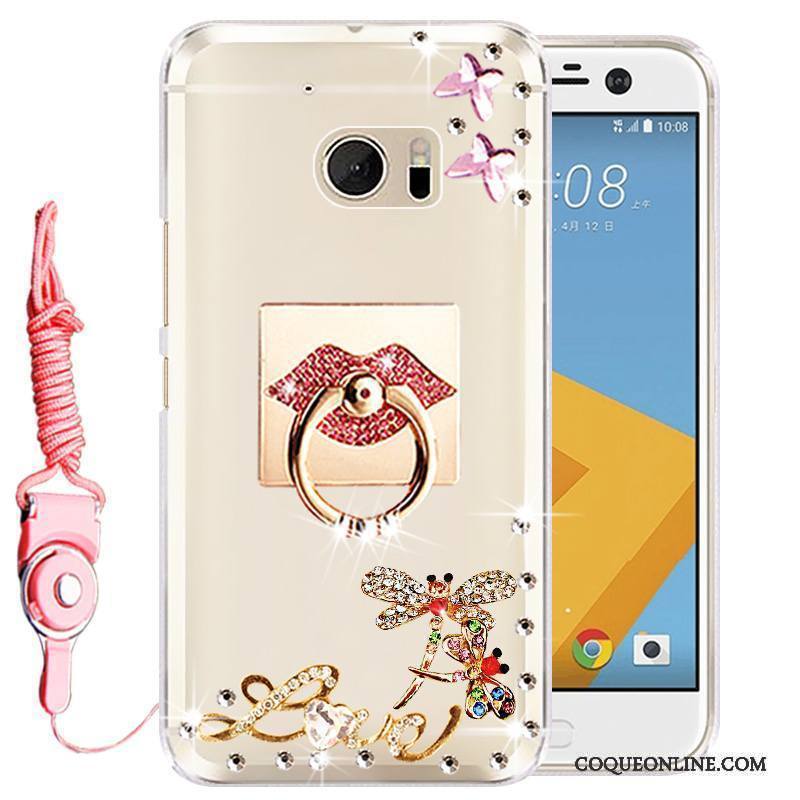 Htc Desire 10 Lifestyle Coque Silicone De Téléphone Étui Strass Téléphone Portable Rose