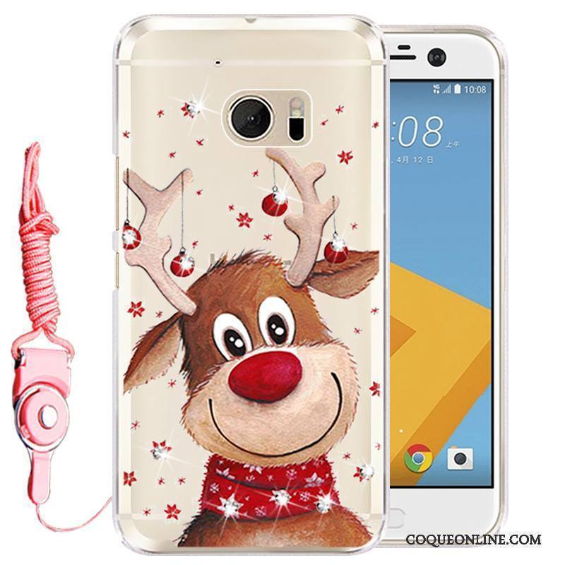 Htc Desire 10 Lifestyle Coque Silicone De Téléphone Étui Strass Téléphone Portable Rose