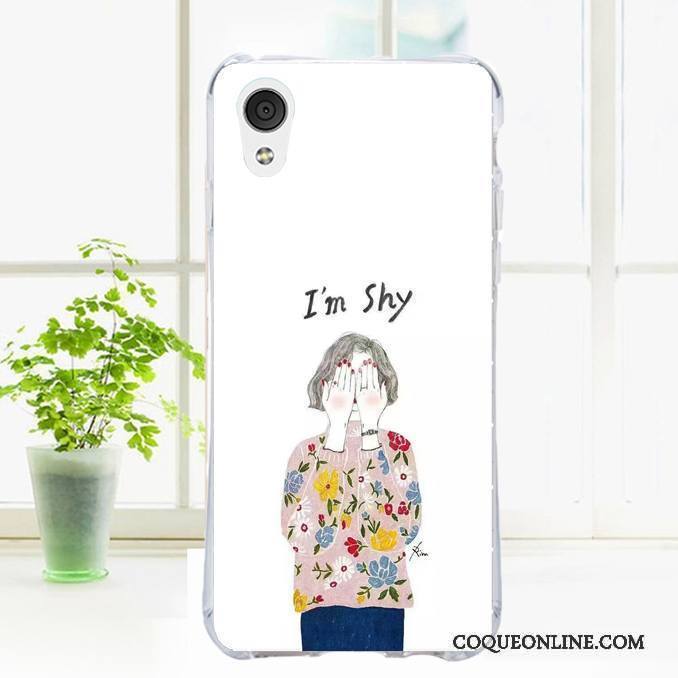 Htc Desire 530 Fluide Doux Charmant Coque Rose De Téléphone Dessin Animé Transparent