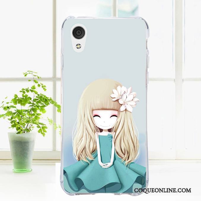 Htc Desire 530 Fluide Doux Charmant Coque Rose De Téléphone Dessin Animé Transparent