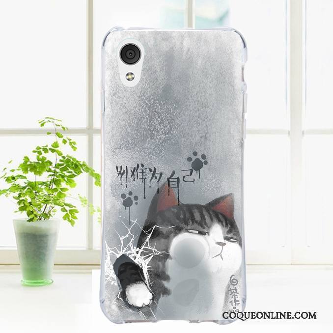 Htc Desire 530 Fluide Doux Charmant Coque Rose De Téléphone Dessin Animé Transparent