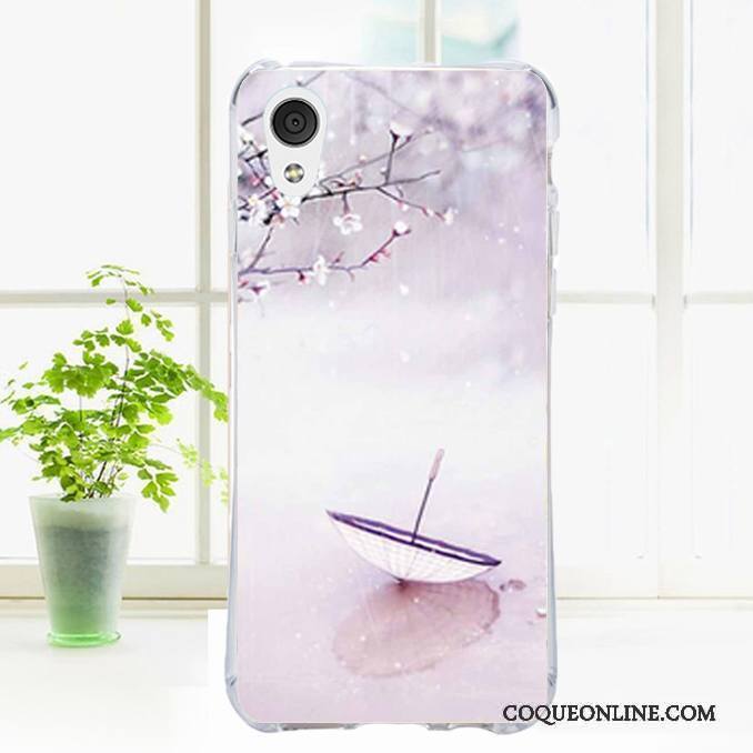 Htc Desire 530 Fluide Doux Charmant Coque Rose De Téléphone Dessin Animé Transparent