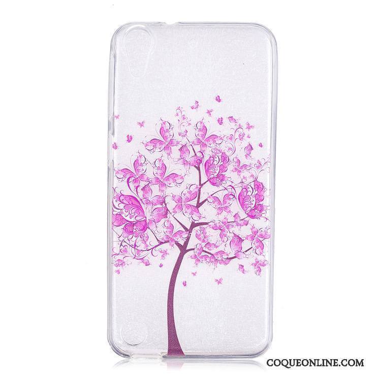 Htc Desire 530 Étui Téléphone Portable Coque De Téléphone Protection Rose Ornements Suspendus Silicone