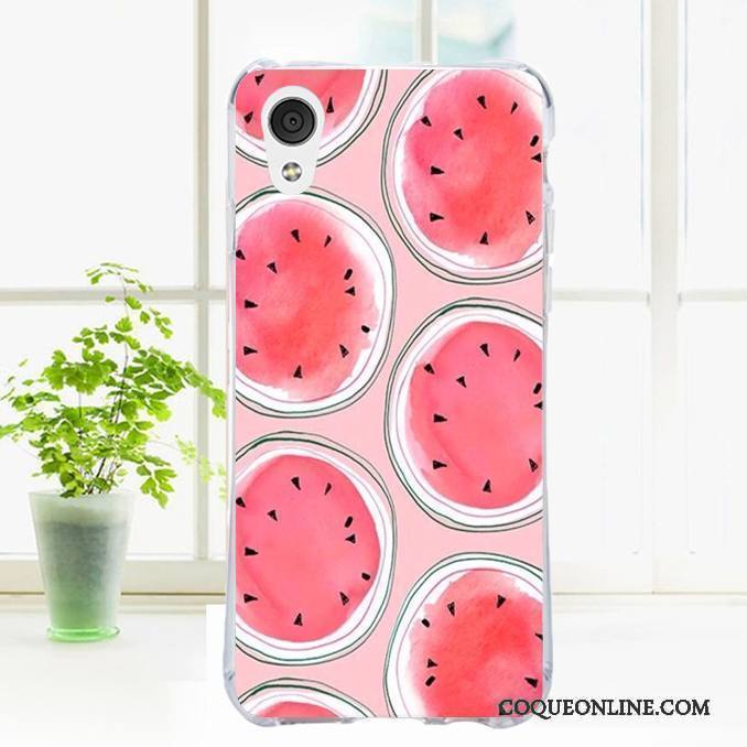 Htc Desire 728 Coque Peinture Floral Protection Étui Incassable Bordure Fruit