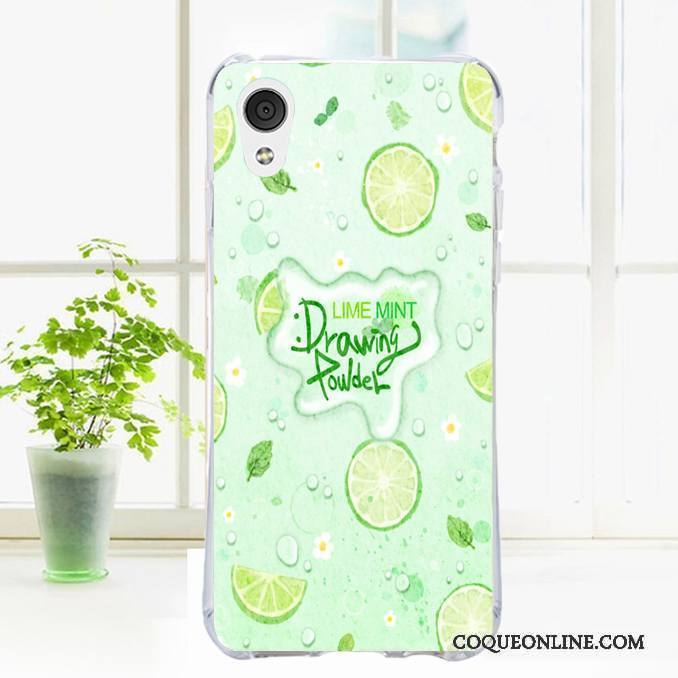 Htc Desire 728 Coque Peinture Floral Protection Étui Incassable Bordure Fruit