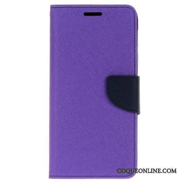 Htc Desire 728 Étui En Cuir Portefeuille Protection Coque De Téléphone Violet Téléphone Portable Support