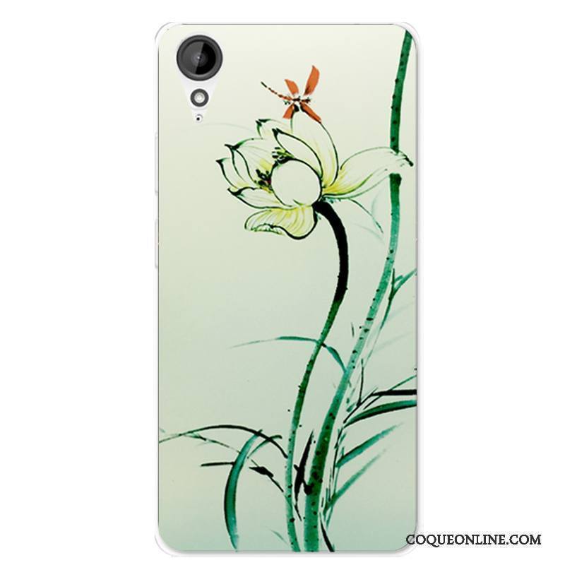 Htc Desire 825 Coque De Téléphone Protection Fluide Doux Incassable Vert Silicone Transparent