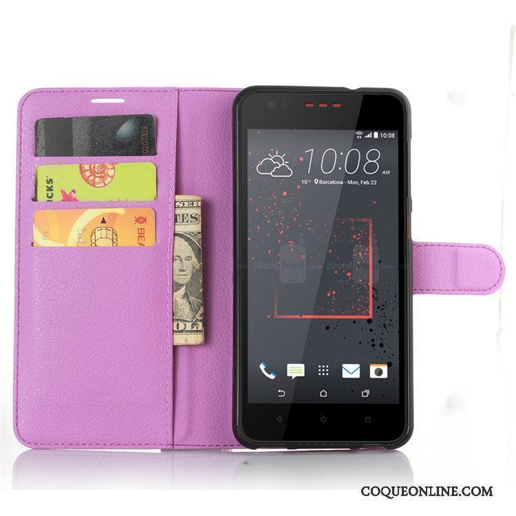 Htc Desire 825 Coque De Téléphone Protection Étui En Cuir Portefeuille Carte Téléphone Portable Noir