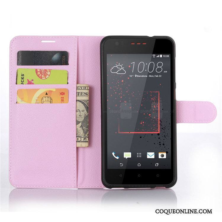 Htc Desire 825 Coque De Téléphone Protection Étui En Cuir Portefeuille Carte Téléphone Portable Noir