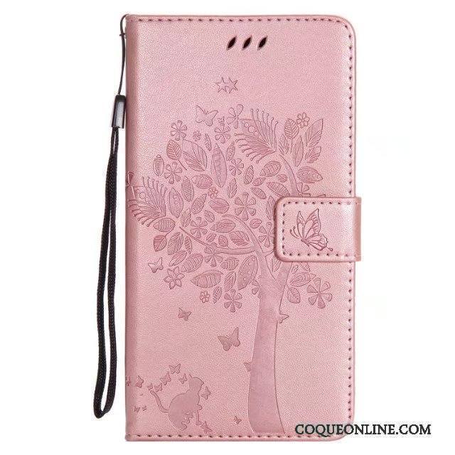 Htc Desire 825 Coque De Téléphone Étui En Cuir Téléphone Portable Clamshell Rose Dessin Animé Incassable