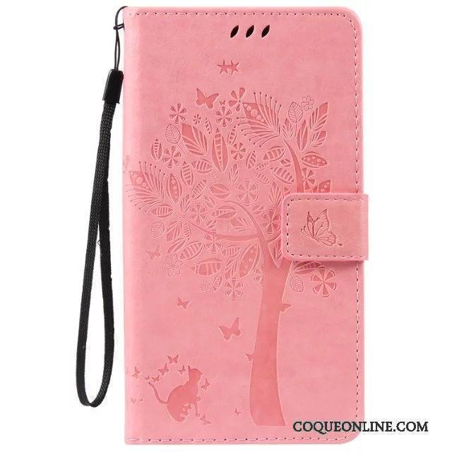 Htc Desire 825 Coque De Téléphone Étui En Cuir Téléphone Portable Clamshell Rose Dessin Animé Incassable