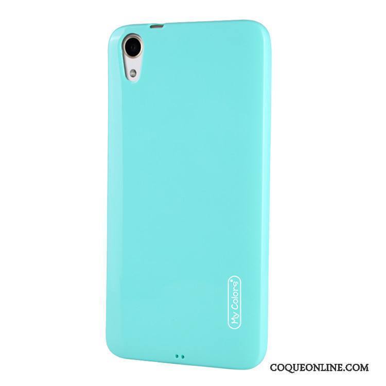 Htc Desire 825 Couleur Unie Bleu Clair Fluide Doux Coque Étui Incassable Rose