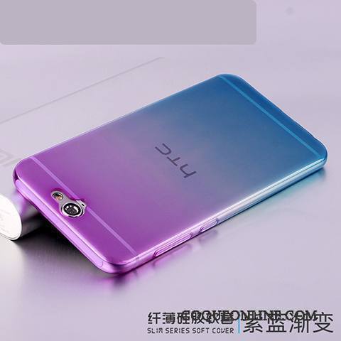 Htc One A9 Coque Protection Incassable Très Mince Fluide Doux Silicone Transparent Violet