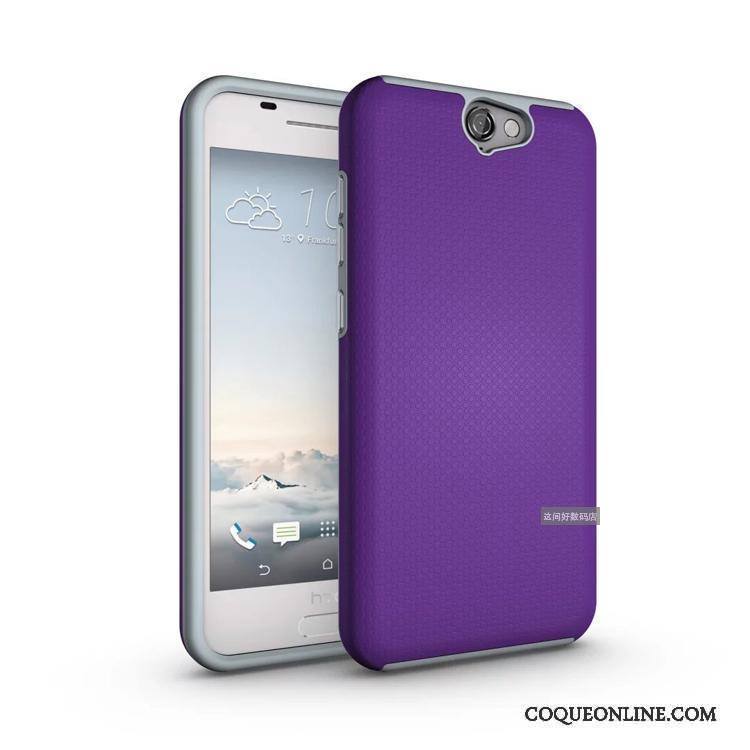 Htc One A9 Coque Étui Antidérapant Incassable Violet Silicone Protection Armure